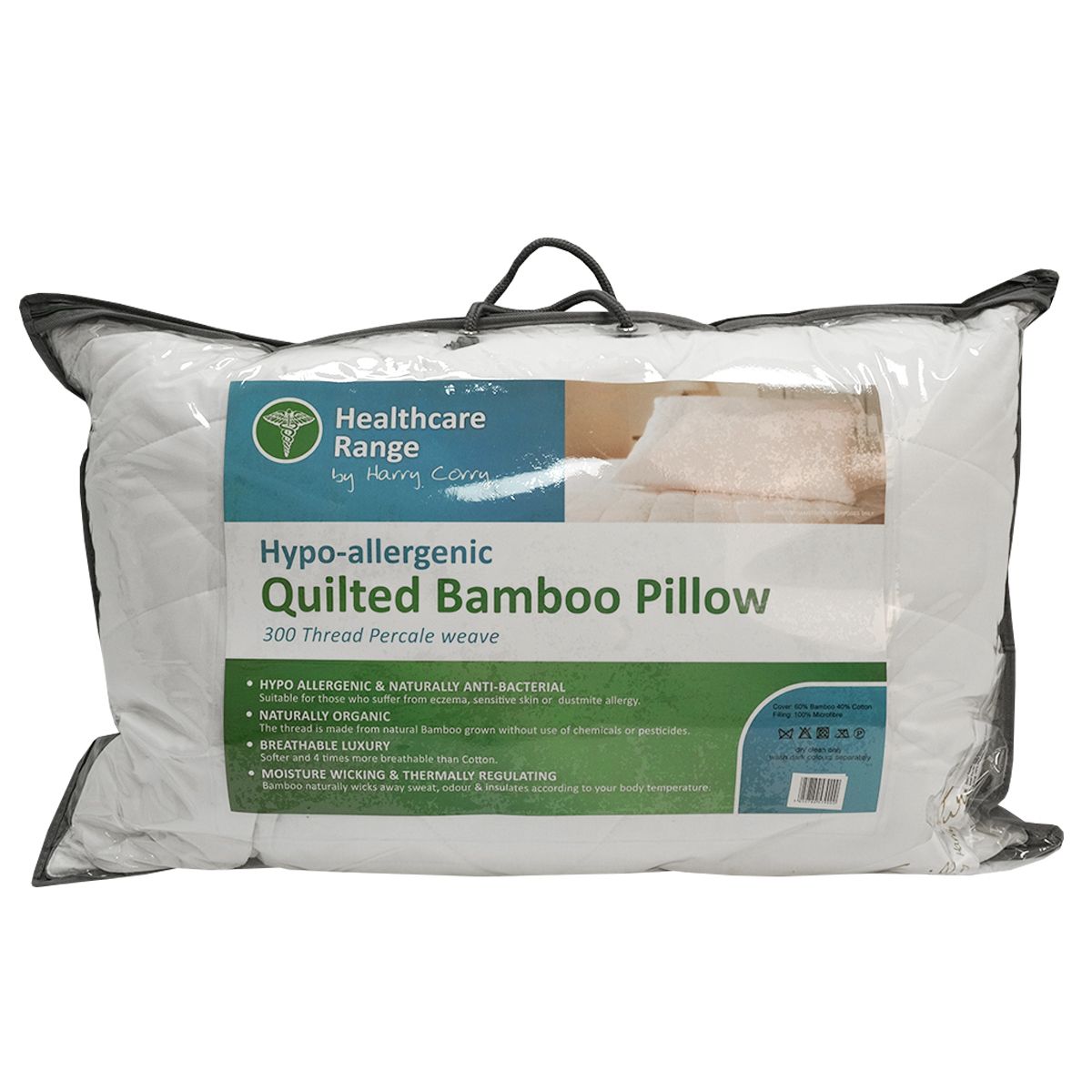 Healthcare Quilted Bamboo Hypo allergenic Pillow