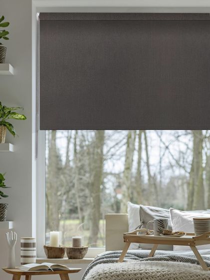 Textured Grey Blackout Roller Blind
