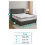 Alaska Gas Lift Cream Leather King Bed Frame