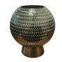 Amber Glass Battery Powered Table Lamp