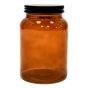 Amber Glass Storage Jar