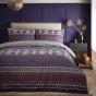 Amina Aubergine Cotton Mix Duvet Set