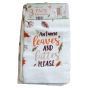 Velour Autumn Tea Towels 3pk