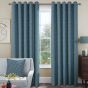 Avignon Blue Ready Made Eyelet Curtains