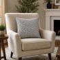 Avignon Eyelet Silver Cushion Cover