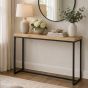 Bayonne Oak and Black Console Table