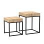 Bayonne Oak and Black Nest of 2 Tables