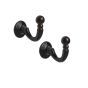 Black Ball Hook Pair
