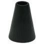 Black Ribbed Candle Holder