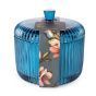 Garden Bloom Blue 10cm Candle