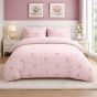 Bows and Hearts Pink Cotton Rich Duvet Cover Set