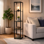 Brooklyn 3 Glass Shelf Floor Lamp