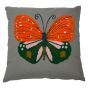 Butterfly Grey Filled Cushion