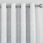 Chatsworth Silver Ready Made Lined Eyelet Curtains 66" x 72"