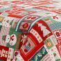 Christmas Patchwork Red Teddy Fleece Throw 100x130cm