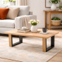 Clayton Oak Black Coffee Table