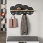 Cloudy Hanger Coat Rack With Oak Shelf
