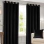 Countess Black Blackout Ready Made Eyelet Curtains
