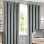 Countess Silver Blackout Ready Made Eyelet Curtains