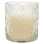 Diamond Cut Glass Candle