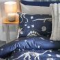 Dino Bones Navy Cotton Rich Duvet Cover Set