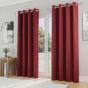 Dusk Red 90x90 Ready Made Eyelet Curtains