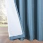 Eden Blue Blackout Ready Made Pencil Pleat Curtains