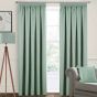 Eden Green Blackout Ready Made Pencil Pleat Curtains