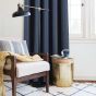Eden Navy Blackout Ready Made Pencil Pleat Curtains