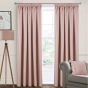 Eden Pink Blackout Ready Made Pencil Pleat Curtains