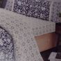 Elara Navy Duvet Cover and Fitted Sheet Set