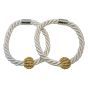 Fabio Ivory Tie Back Pair