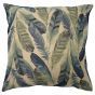 Feathers Indigo Filled Cushion