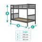 Gabby Dark Grey Bunk Beds
