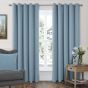 Gemini Blue Blackout Ready Made Eyelet Curtains