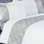 Geo Lurex White Cotton Mix Duvet Cover Set