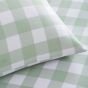 Gingham Sage Green Cotton Mix Duvet Cover Set