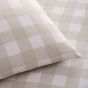 Gingham Natural Cotton Mix Duvet Cover Set