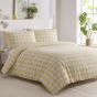 Gingham Yellow Cotton Mix Duvet Cover Set