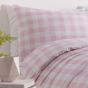 Gingham Pink Cotton Mix Duvet Cover Set