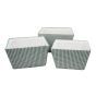 Milan Green Set of 3 Storage Baskets