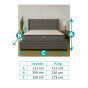 Havana Grey Bed Frame With Drawers