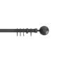 22/25mm Finesse Gun Metal Extendable Curtain Pole 1.2-2.1m