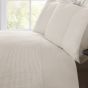 Hampton Waffle Cream 100% Cotton Duvet Cover Set
