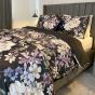Hannah Black Floral Velvet Duvet Set