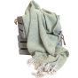 Herringbone Green Throw