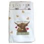 Velour Highland Tea Towel 3pk