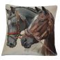 Horses Natural Cushion Cover