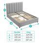 Hove Grey Bed Frame With Drawers