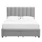 Hove Grey Bed Frame With Drawers